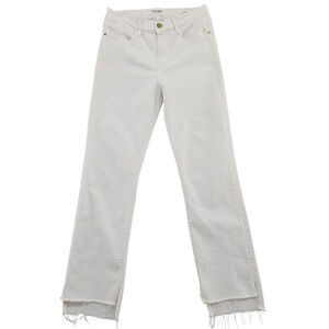 Frame Denim White Cropped Ankle Jeans